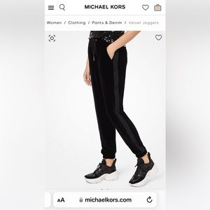 NWT Michael Kors velour joggers